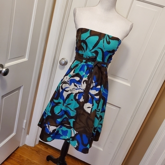 The Limited Floral Strapless A-Line Dress Size 2 - Picture 2 of 8